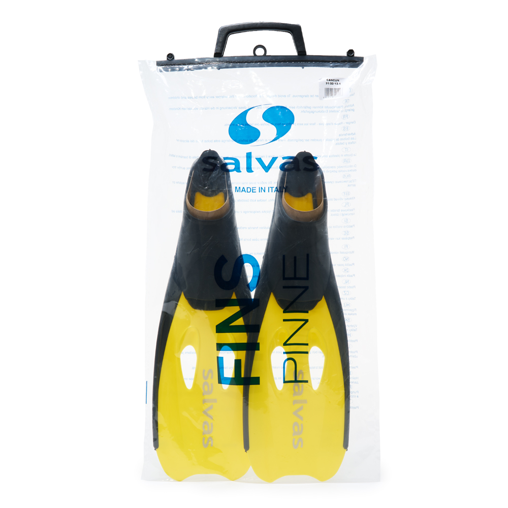 Ласты для плав. Salvas Cancun Fin, BA12531GTSTS, TPR и Technoflex,р.31-33, желтый