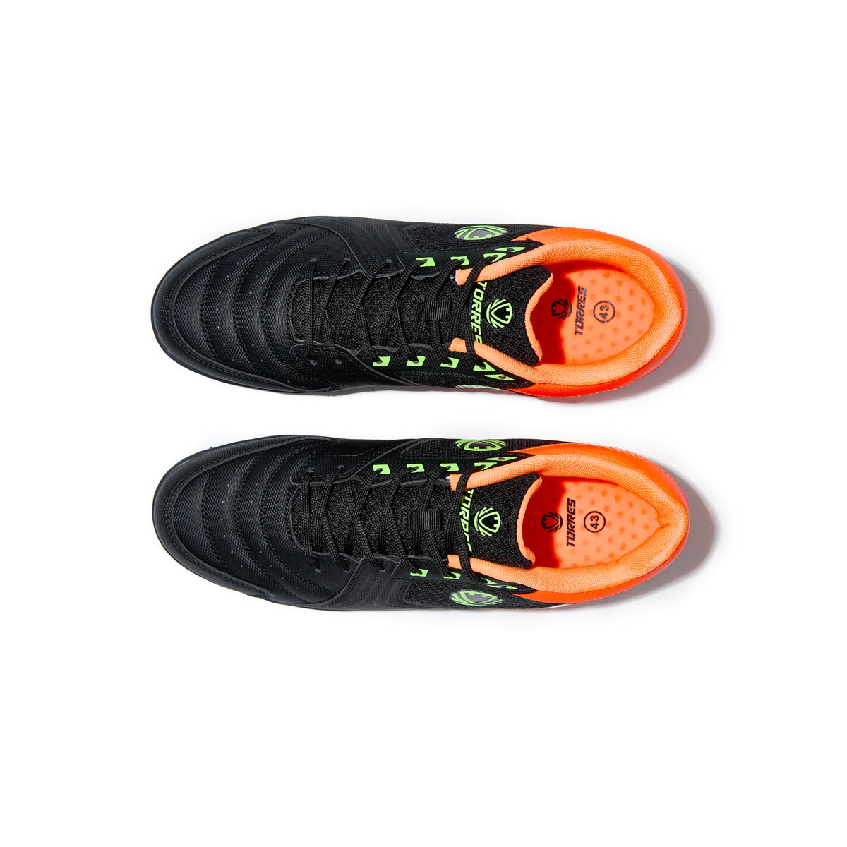 Бутсы зальные TORRES LIDER, TS14624159-41, р.41, ПУ, текстиль, черный