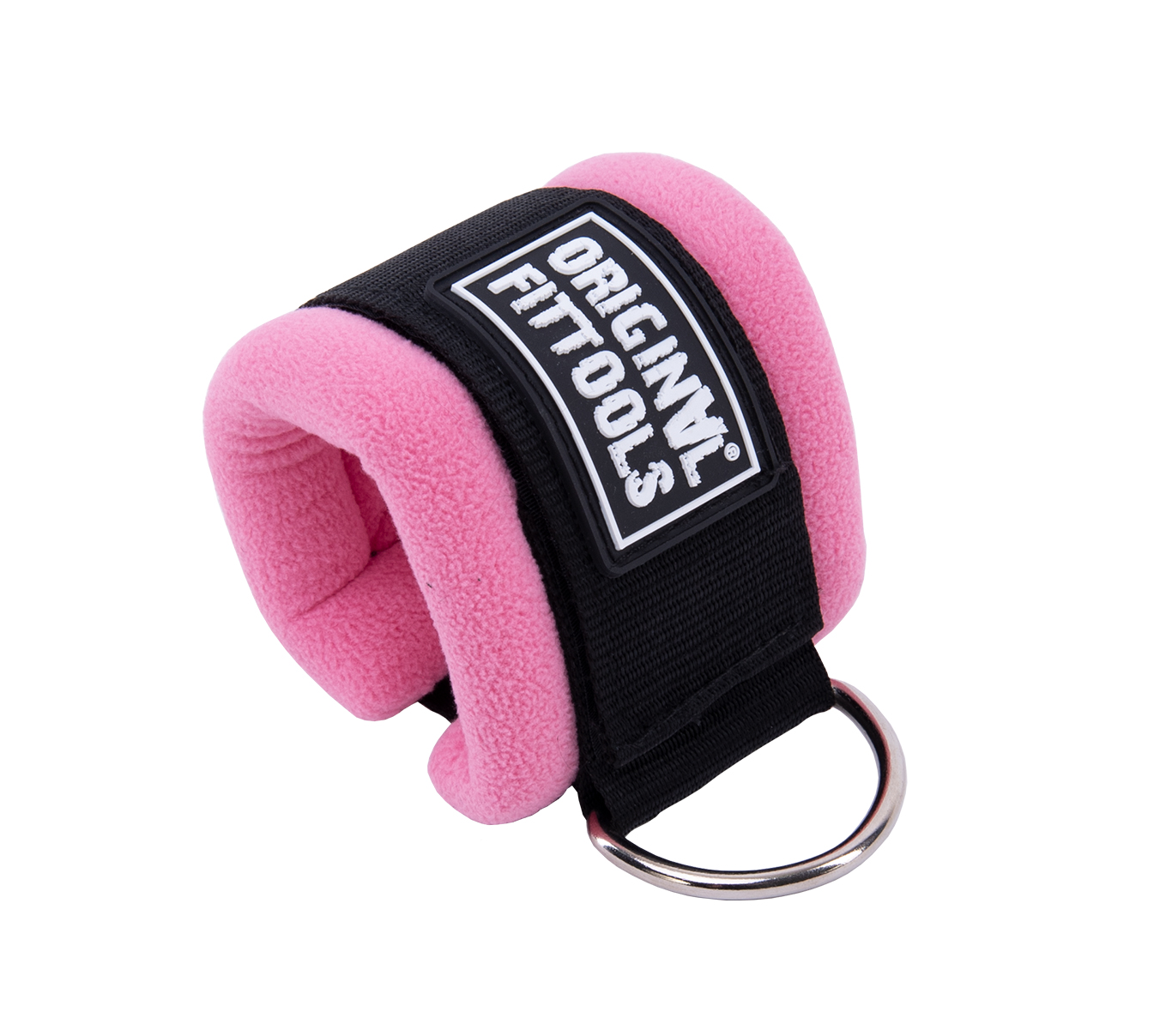 Ремень для тренировки мышц рук регулируемый розовый (D-кольцо)