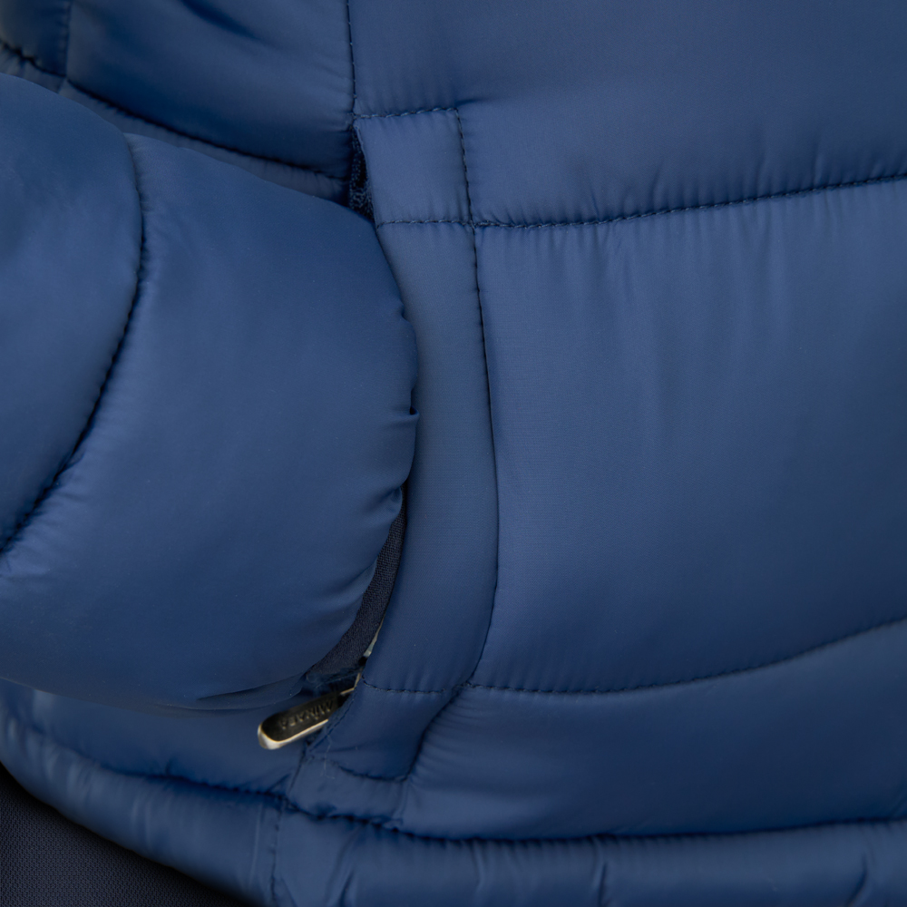 СЦ*Куртка утепленная с капюшоном жен. MIKASA MT913-036-S, р.S, полиэстер, нейлон, синий