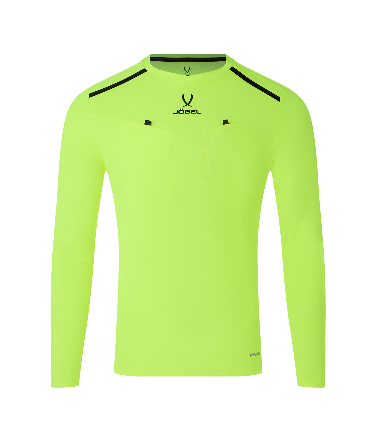 Футболка судейская с длинным рукавом JOGEL DIVISION PerFormDRY Referee LS Tee, желтый неон, размер L