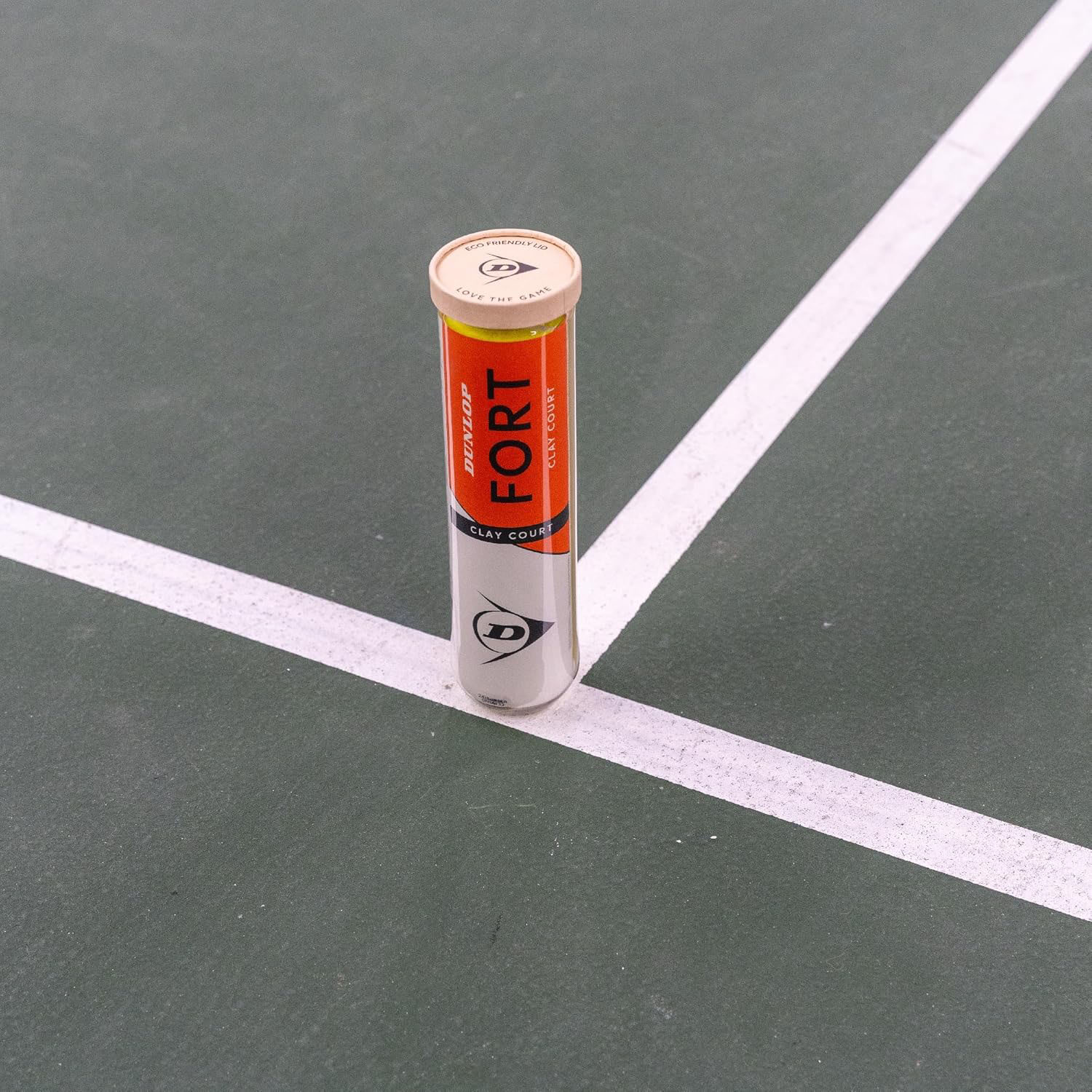 Мяч теннисный Dunlop Fort Clay Court 4B, 601613, уп.4 шт,одобр.ITF и FFT,сукно,нат.резина,желтый