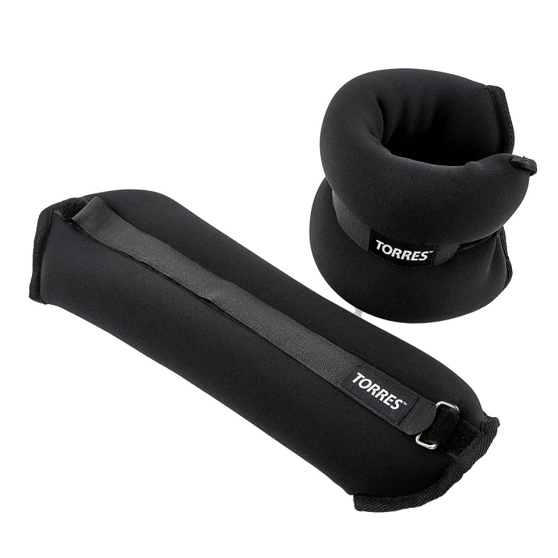 Утяжелители универсальныеTORRES 4 кг, PL110184 (2штх2кг),неопрен, металл. песок, черный