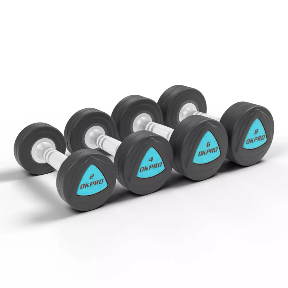 Набор полиуретановых гантелей от 42 до 50 кг (шаг 2 кг)