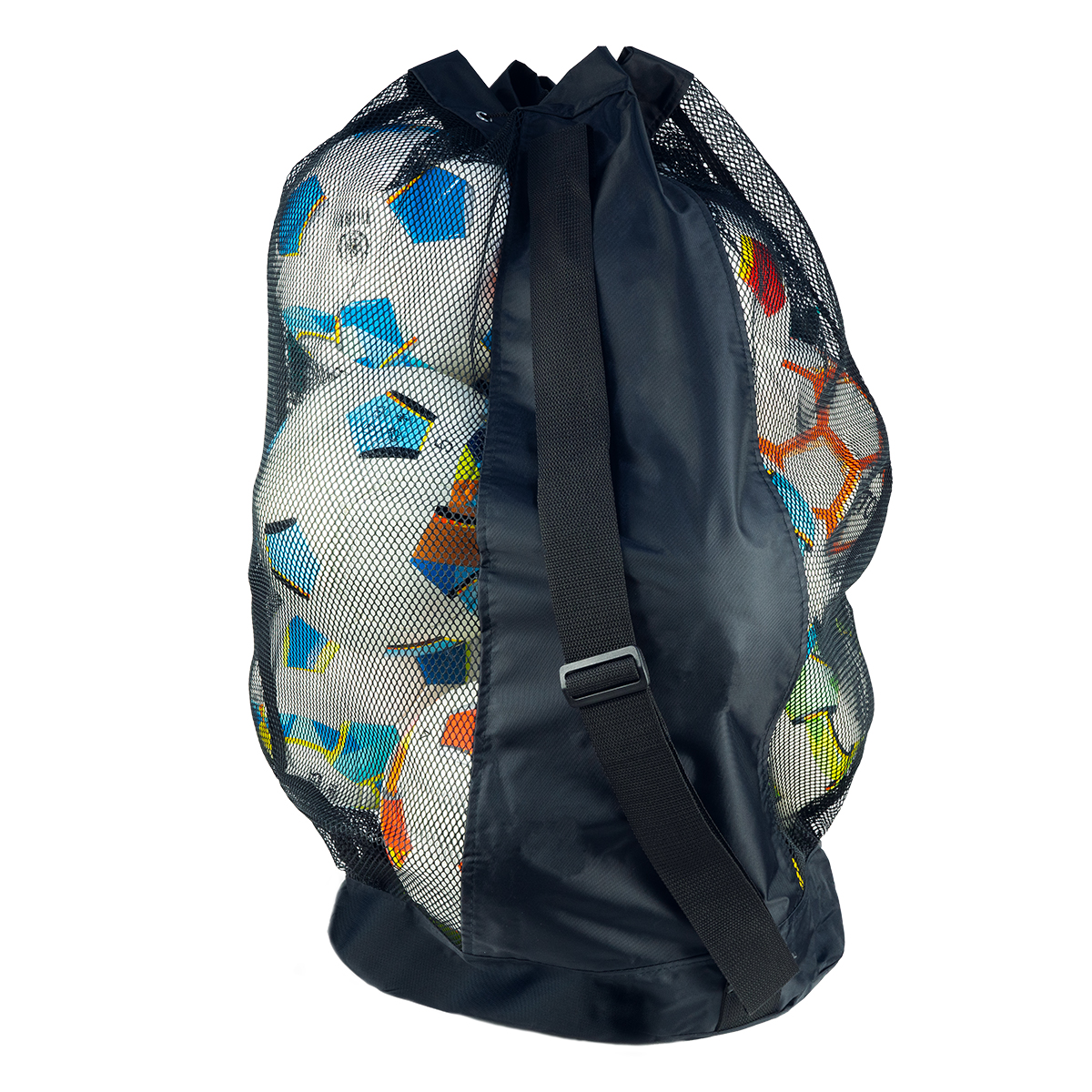 Сумка-баул для мячей TORRES, SS11069,на 15 футб.мяч,на шнурке с фиксатором, на 15 мячей, черная