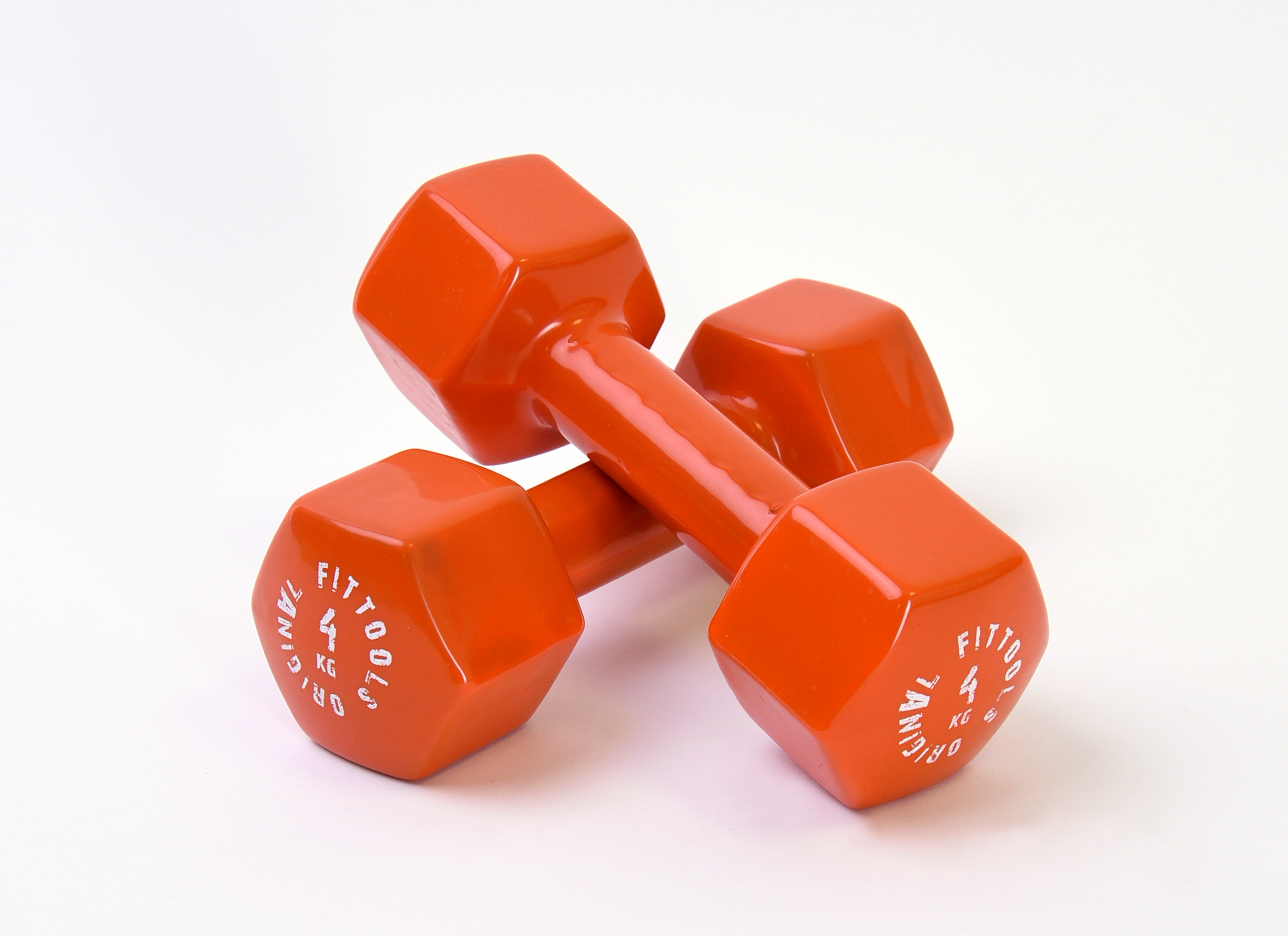Гантель в виниловой оболочке 4 кг (Цвет - оранжевый)