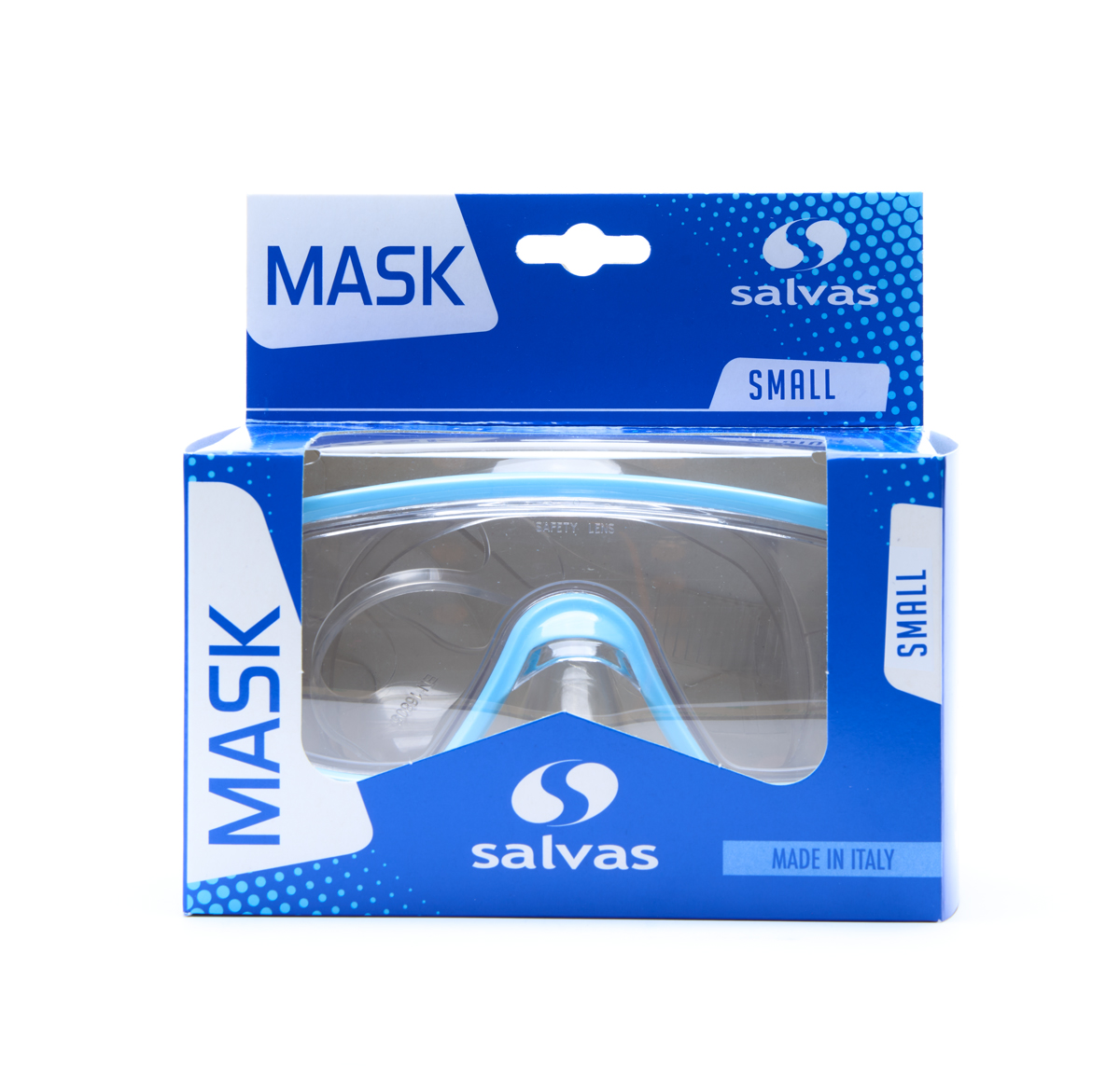 Маска для плав. Salvas Domino Jr Mask, CA105C1TQSTH, безопасн.стекло,Silflex, р. Junior, голуб