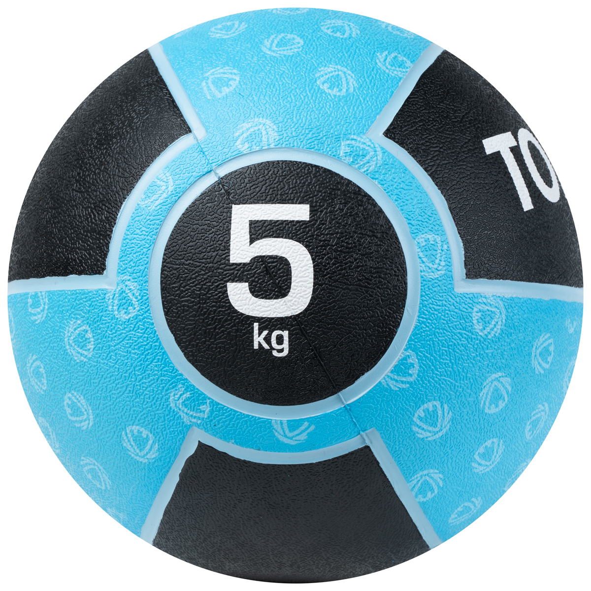 Медбол TORRES 5 кг, AL00235, резина, диаметр 25,4 см, черно-голубой