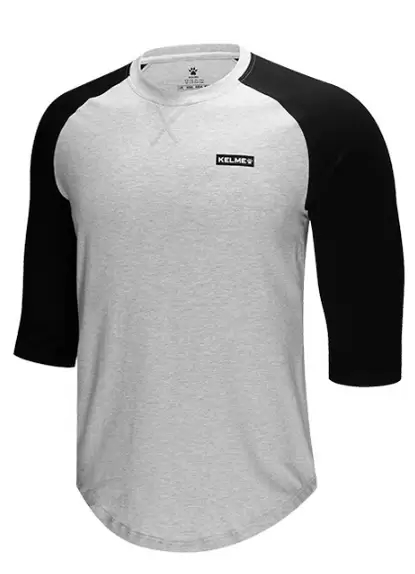Футболка KELME Men's 3/4 Sleeve T-Shirt (Grey/Black)