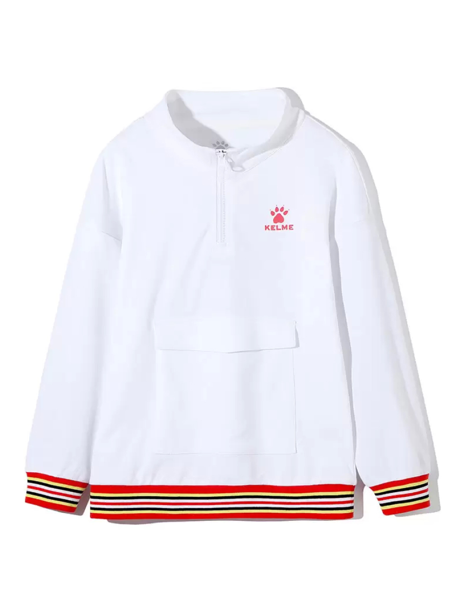 Детская олимпийка KELME Boys Half Cardigan Sweater White