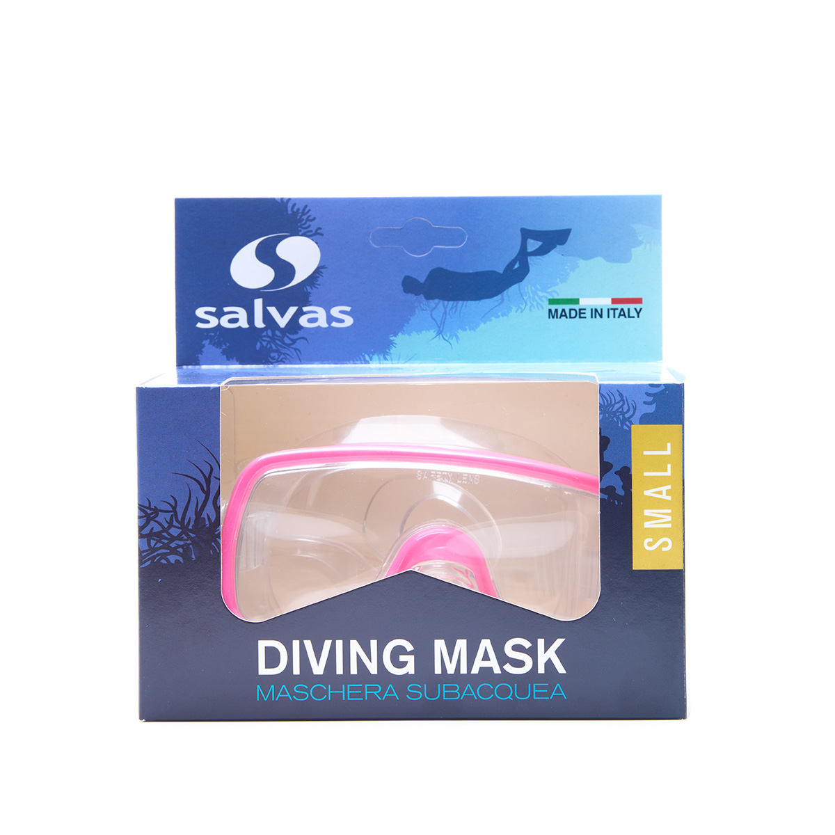 Маска для плав. Salvas Domino Jr Mask, CA105C1TFSTH, безопасн.стекло,Silflex, р. Junior, розов