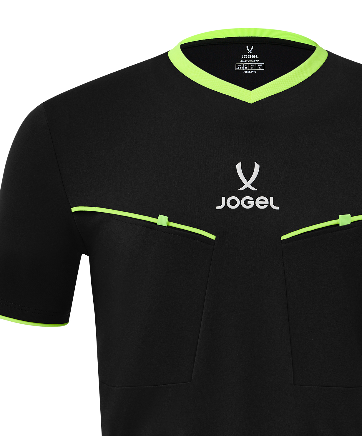Футболка судейская JOGEL DIVISION PerFormDRY Referee SS Tee 2.0, черный, размер L