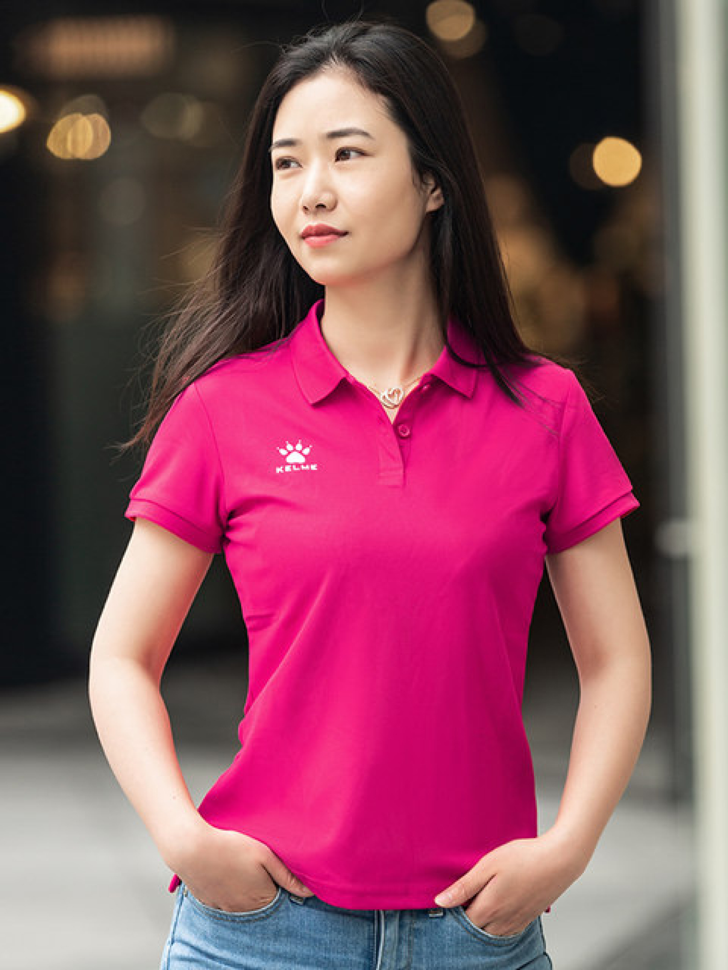 Футболка-поло KELME Short Sleeve Polo Shirt Pink