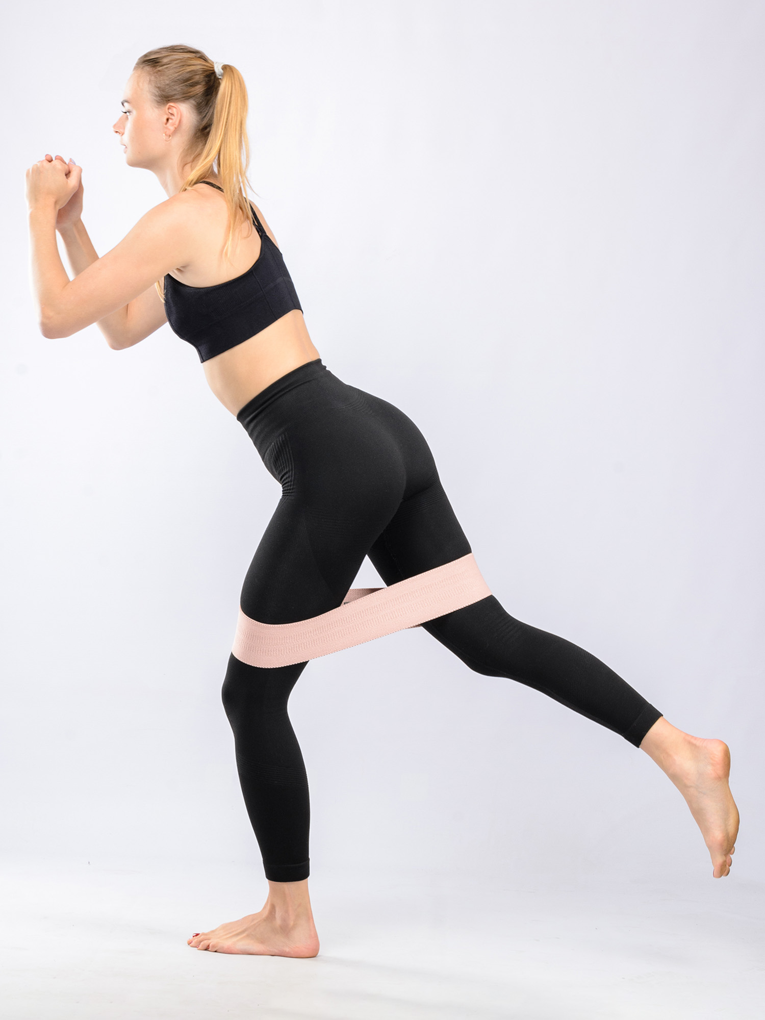 Эспандер TORRES набор эластичных петель, AL02205, ткань, д.38 см, ш.8 см, 3 жгута разн сопр.