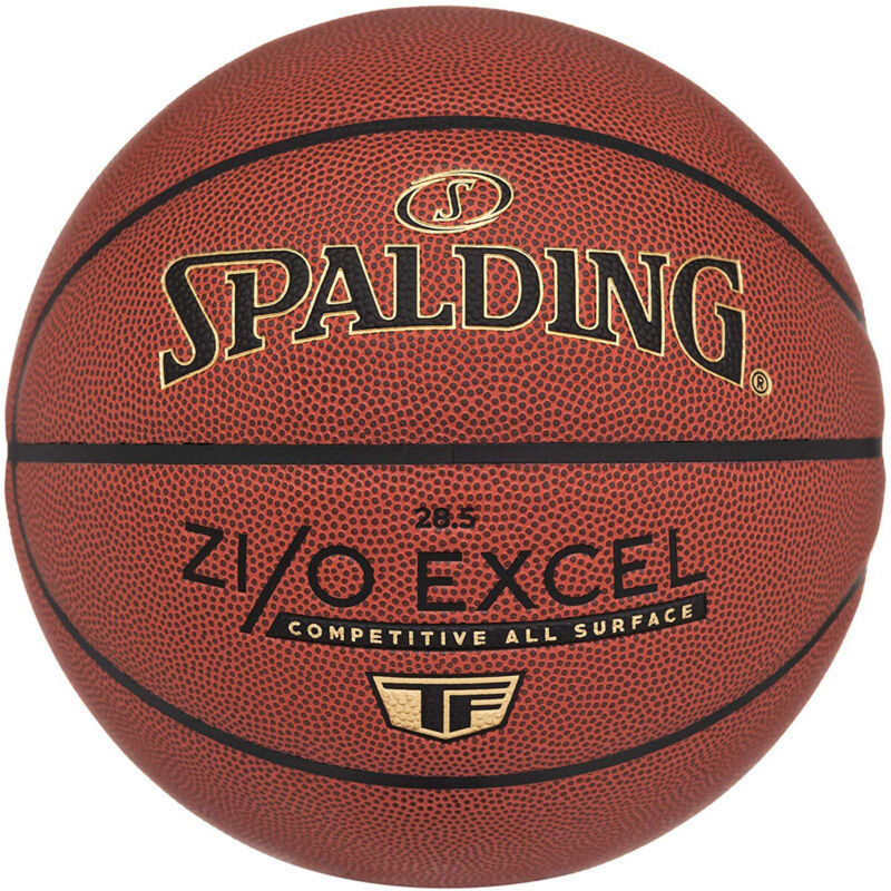 Мяч баск. SPALDING TF ZiO Excel, 76940z, р.7, композит. кожа (ПУ), коричнево-черный