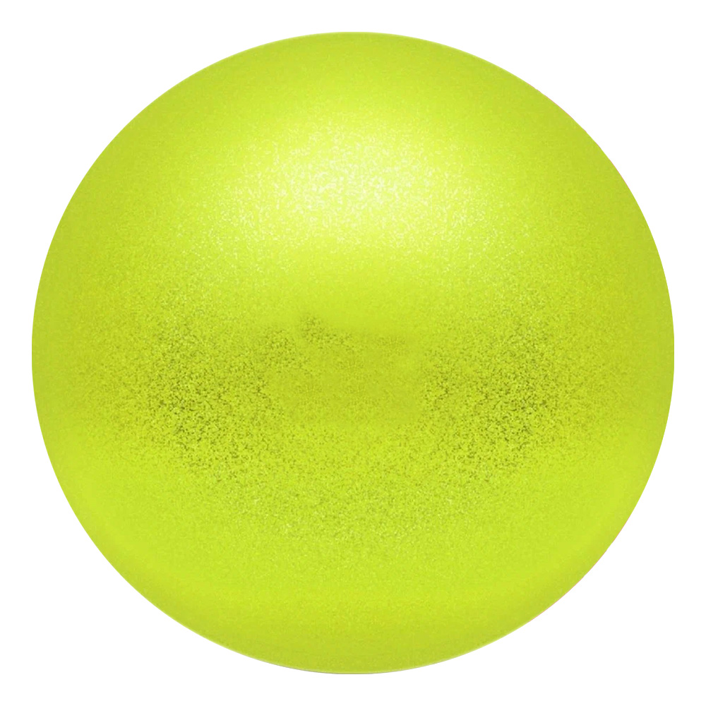 Мяч для художественной гимнастики INDIGO, IN119-LI, диам. 15 см, ПВХ, лимонный металлик с блестками