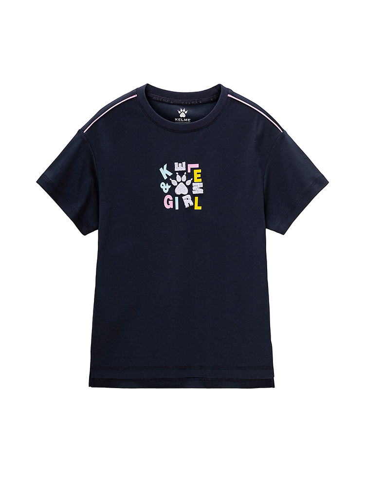 Детская футболка KELME Short Sleeve T-Shirt Kid Dark Blue