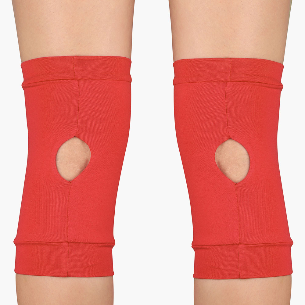 Наколенники для гимнастики и танцев INDIGO, SM-113-RD, р.M,11-14лет,хлопок, эластан, ПУ, красн