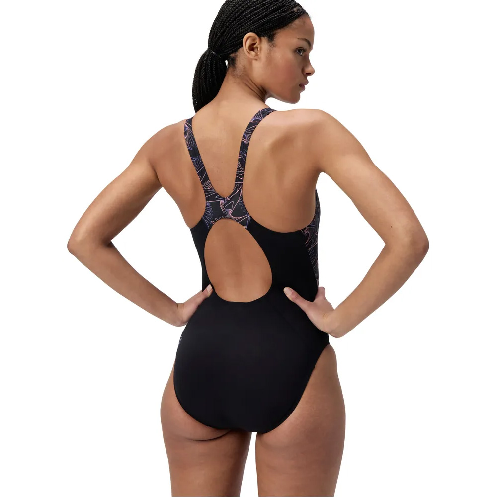 Купальник SPEEDO Hyperboom Splice Muscleback, 8-1347018692, р.36 (рос.48), полиэстер, ПБТ, чер-сирен