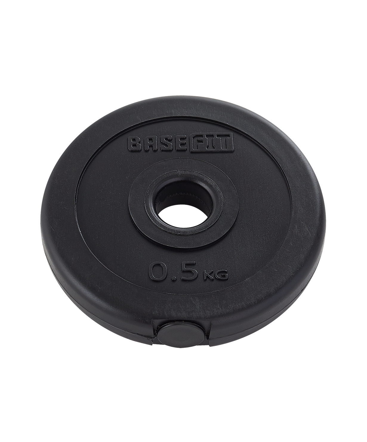 Диск пластиковый BASEFIT BB-203 d=26 мм, черный, 0,5 кг