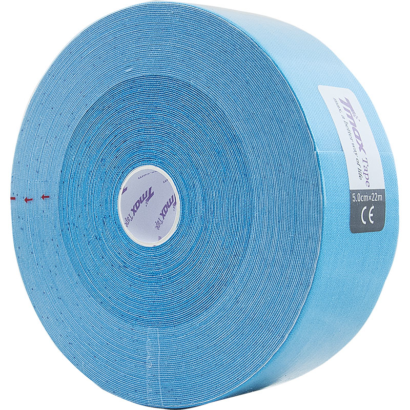 Тейп кинезиологический Tmax 22m Extra Sticky Blue (5 см x 22 м), 223228, голубой