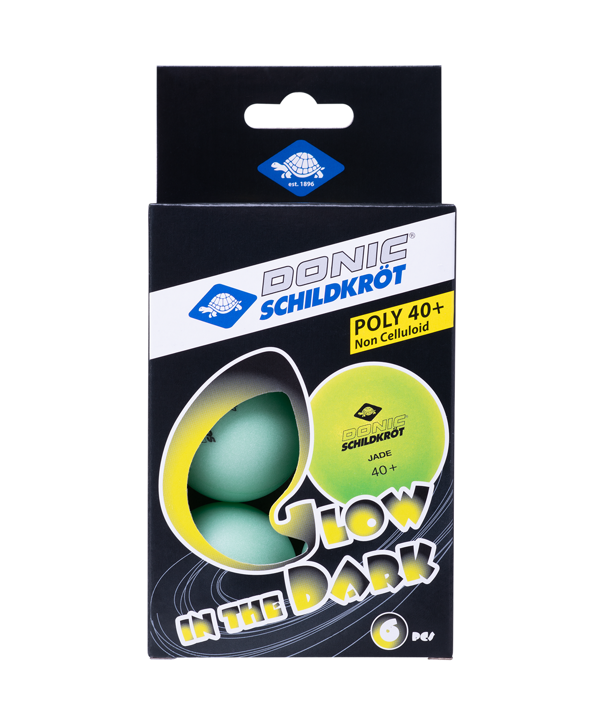 Мяч для настольного тенниса Donic Glow in the dark, 6 шт.