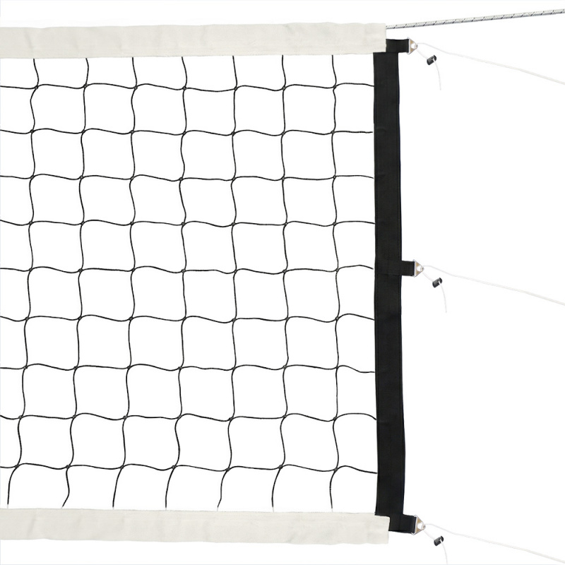 Сетка вол. проф.,FS-V-№10, черн, 9.5х1м, нить3,5мм ПП, яч.10см.,верх.лента 7см, карманы,кевлар. трос