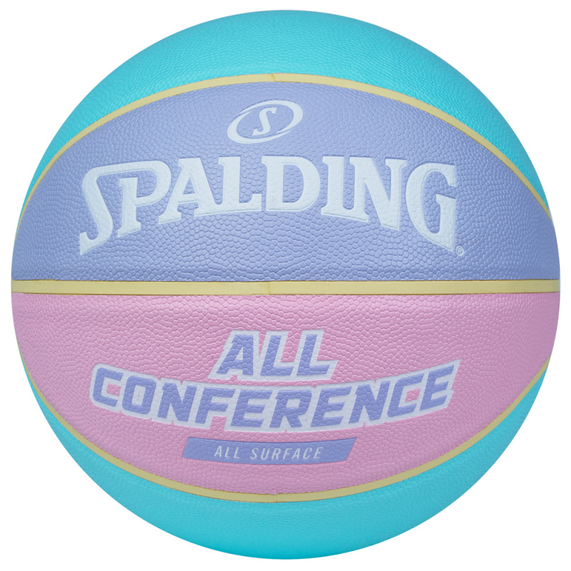 Мяч баск. SPALDING All Conference р.6, 77065z, композит, голубо-розовый