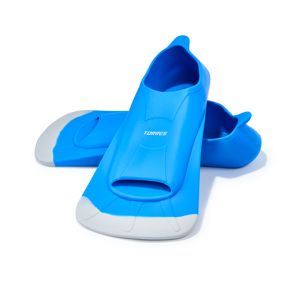 Ласты для бассейна TORRES F02, SWF022402BL, р. EU 36-38 (XS), сине-серый