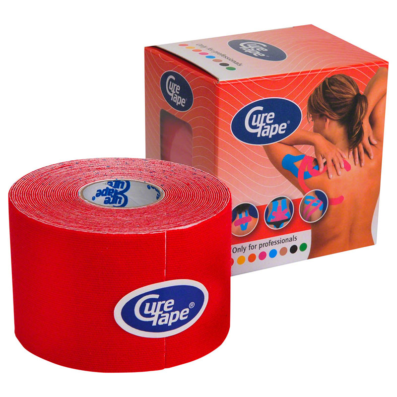 Тейп кинезиологический CureTape Red, 5 см x 5 м, 161254, красный