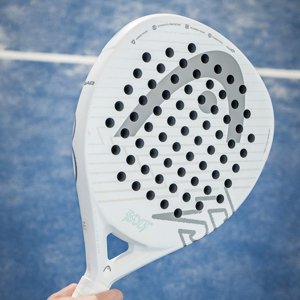 Ракетка для падела HEAD Bolt 2026, 226216, для начинающих, стекловолокно, бело-серый