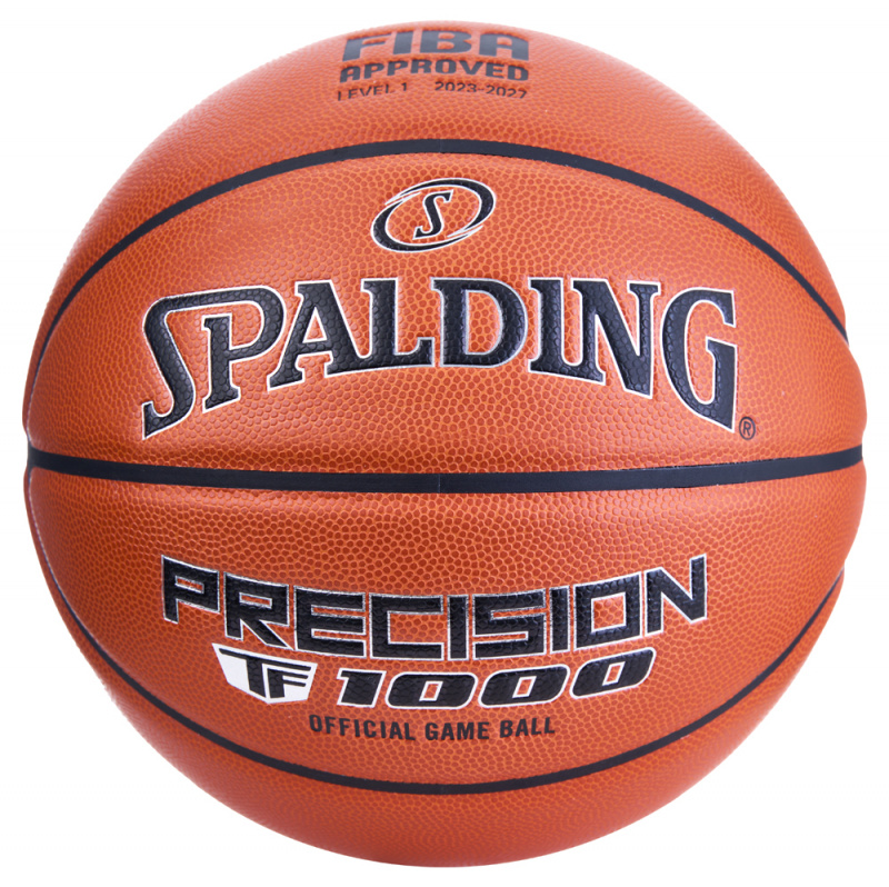 Мяч баск. SPALDING TF-1000 Precision 77526z, р.7, FIBA Appr,микр. zK-композит,нейл.корд, оранжевый