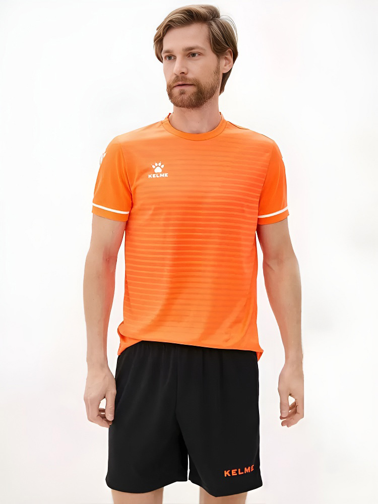 Футбольная форма KELME Short Sleeve Football Uniform (Orange/Black)