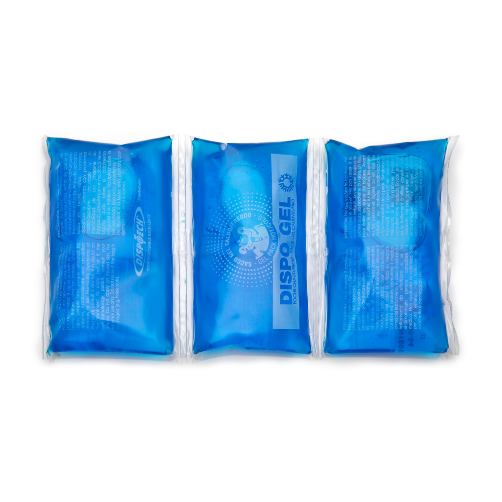 Многоразовый трех-секционный гелевый пакет для нагрева/охлаждения DISPO GEL, 351424, р.11*21 см