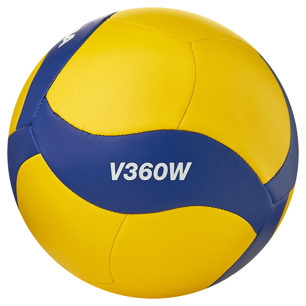 Мяч вол. MIKASA V360W, р.5, синт.кожа (ТПУ), 18 пан, маш.сш., бут.кам, желто-синий