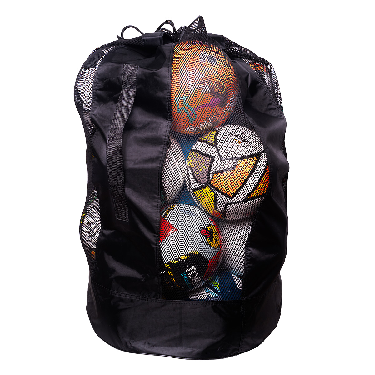 Сумка-баул для мячей TORRES, SS112370, на 20 футб. мячей, шнурок с фиксатором, полиэстер, чёрная