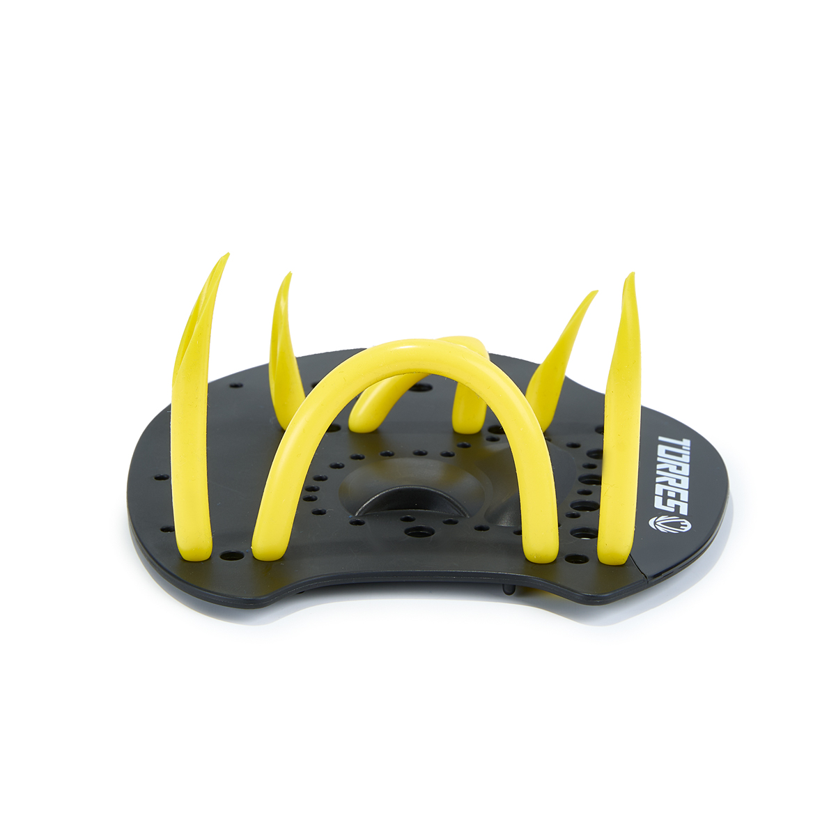 Лопатки для плавания TORRES, Арт.SWP112401BL, р.S, черно-желтый