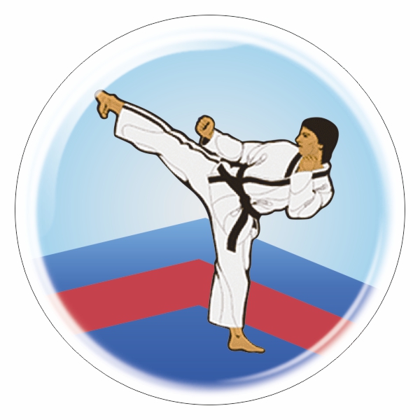 Эмблема D2-PL-005 карате (D-50 мм)