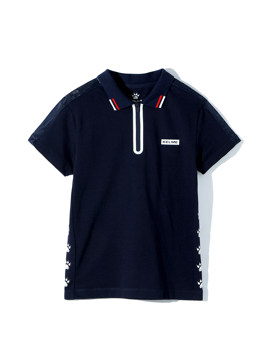 Детская футболка-поло KELME Boys Short Sleeve T-Shirt Dark Blue