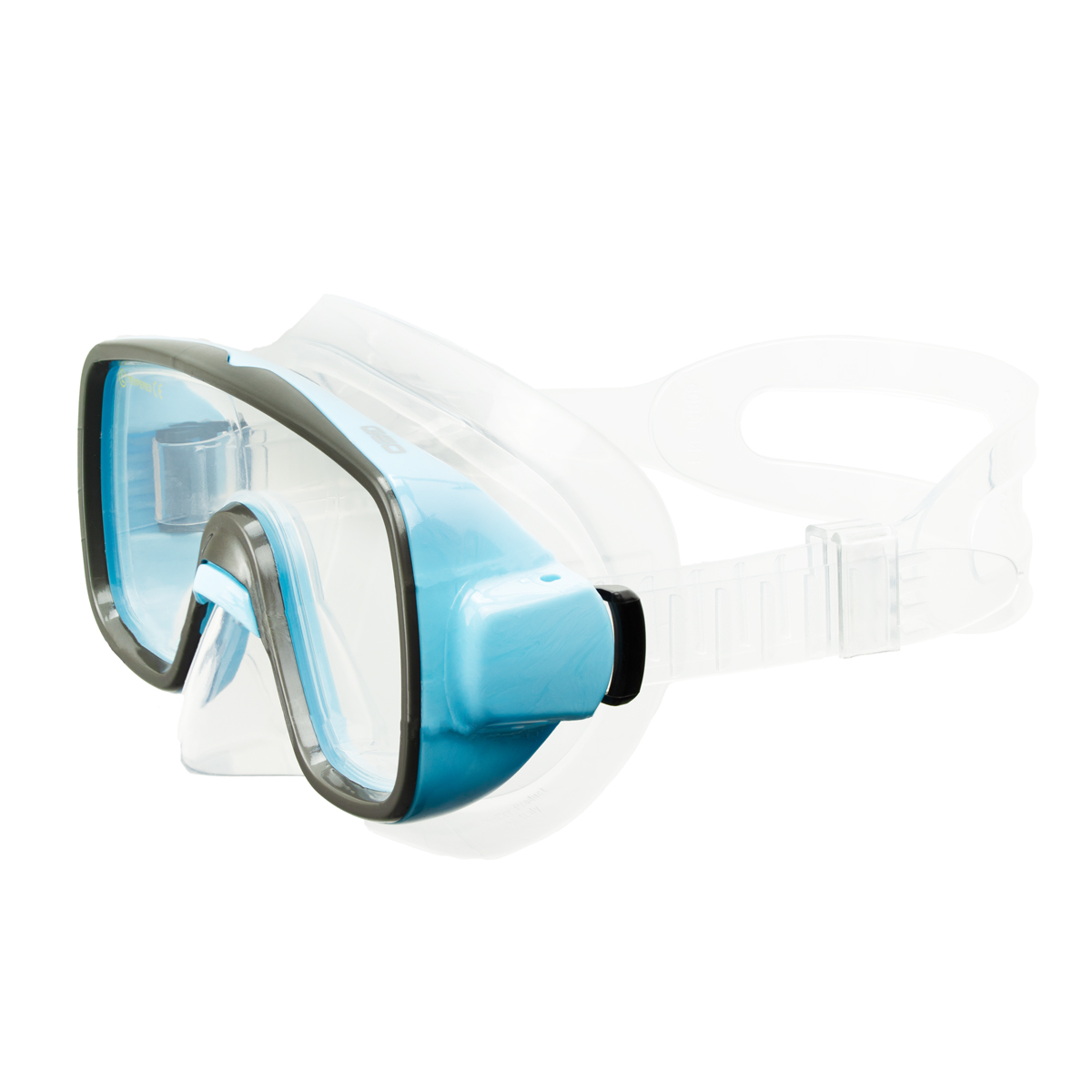 Маска для плав. Salvas Geo Md Mask, CA140S1QYSTH, закален.стекло, силикон, р. Medium, голубой