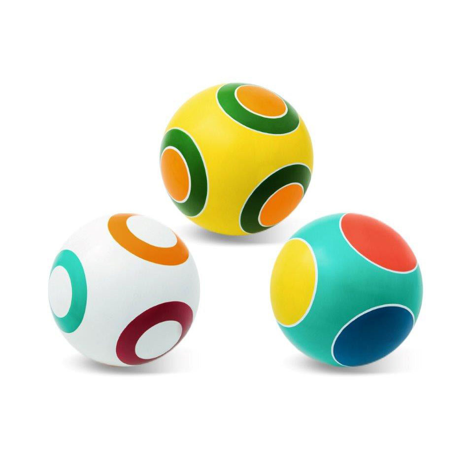 Мяч детский Кружочки ручное окрашивание, Р3-200-Кр, диам. 20 см, резина, цвета в ассортименте