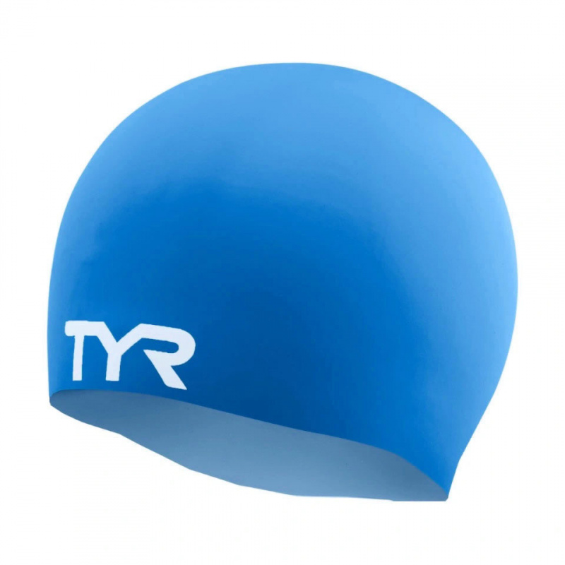 Шапочка для плав. TYR Wrinkle Free Silicone Cap, LCSO-420, СИНИЙ, силикон