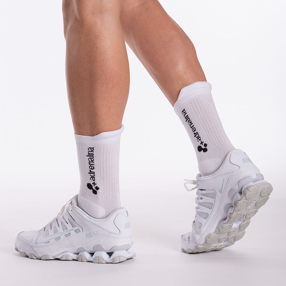Носки волейб. +ADRENALINA Best 2300-021-M, р.M, хлопок, полиамид, эластан, белый