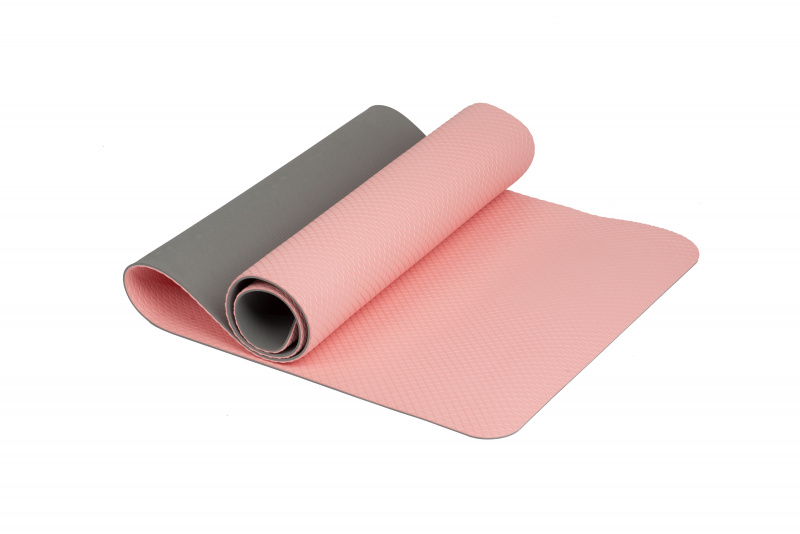Коврик для йоги 6 мм TPE розовый