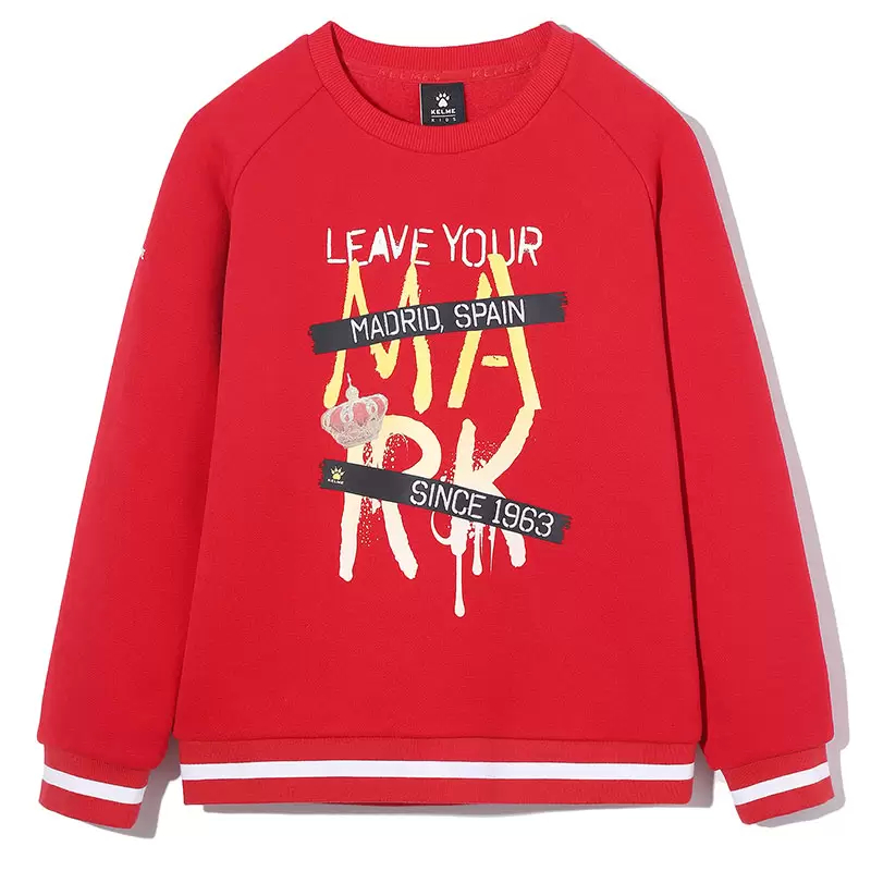 Детский свитшот KELME Boy's Round Neck Sweater Red