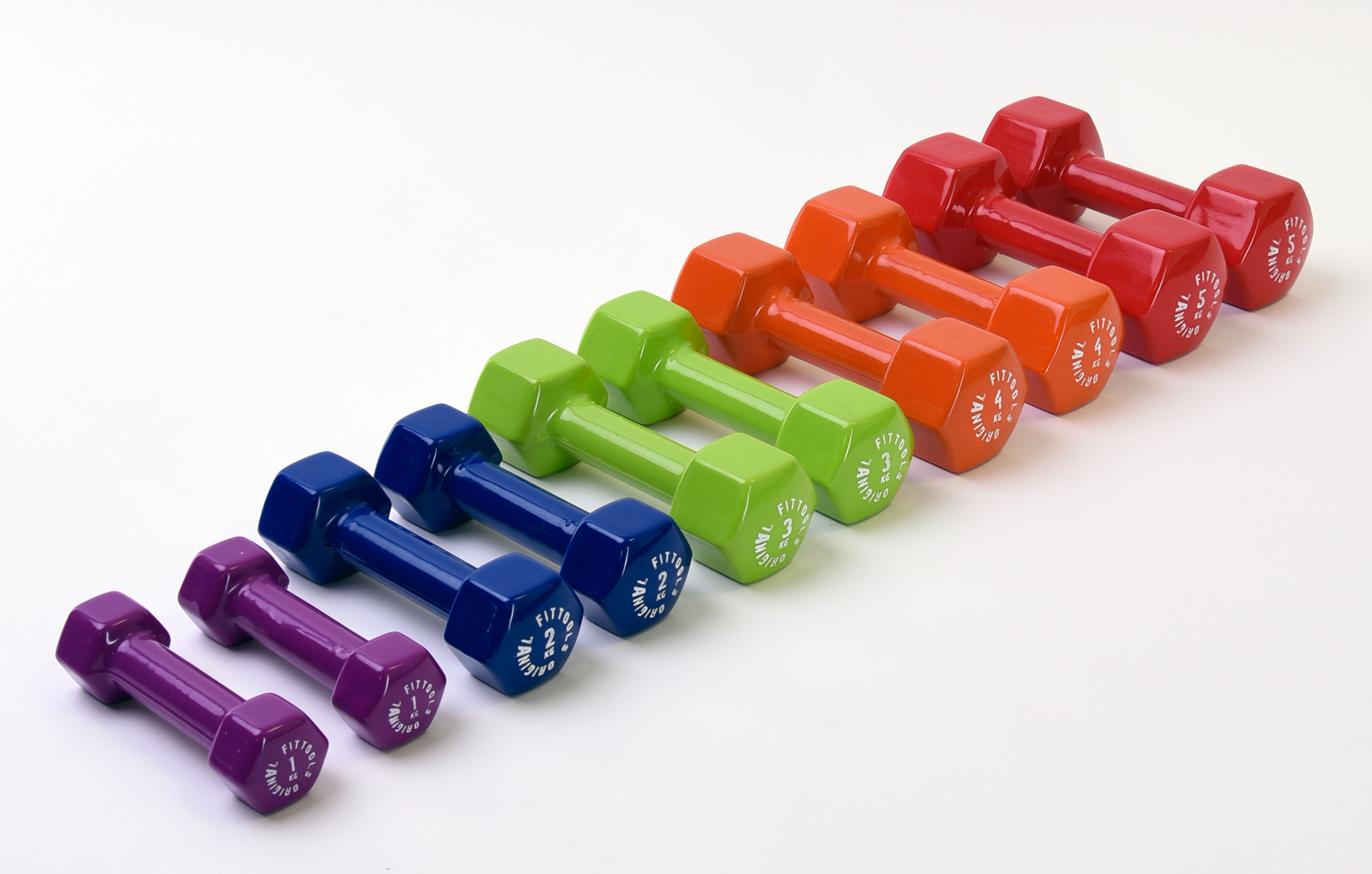 Гантель в виниловой оболочке 5 кг (Цвет - красный)