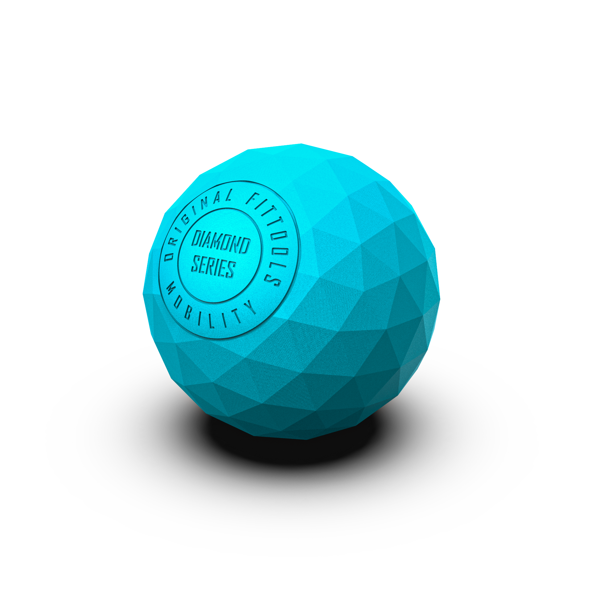 Набор из двух массажных мячей с кистевым эспандером бирюзовый (без коробки)