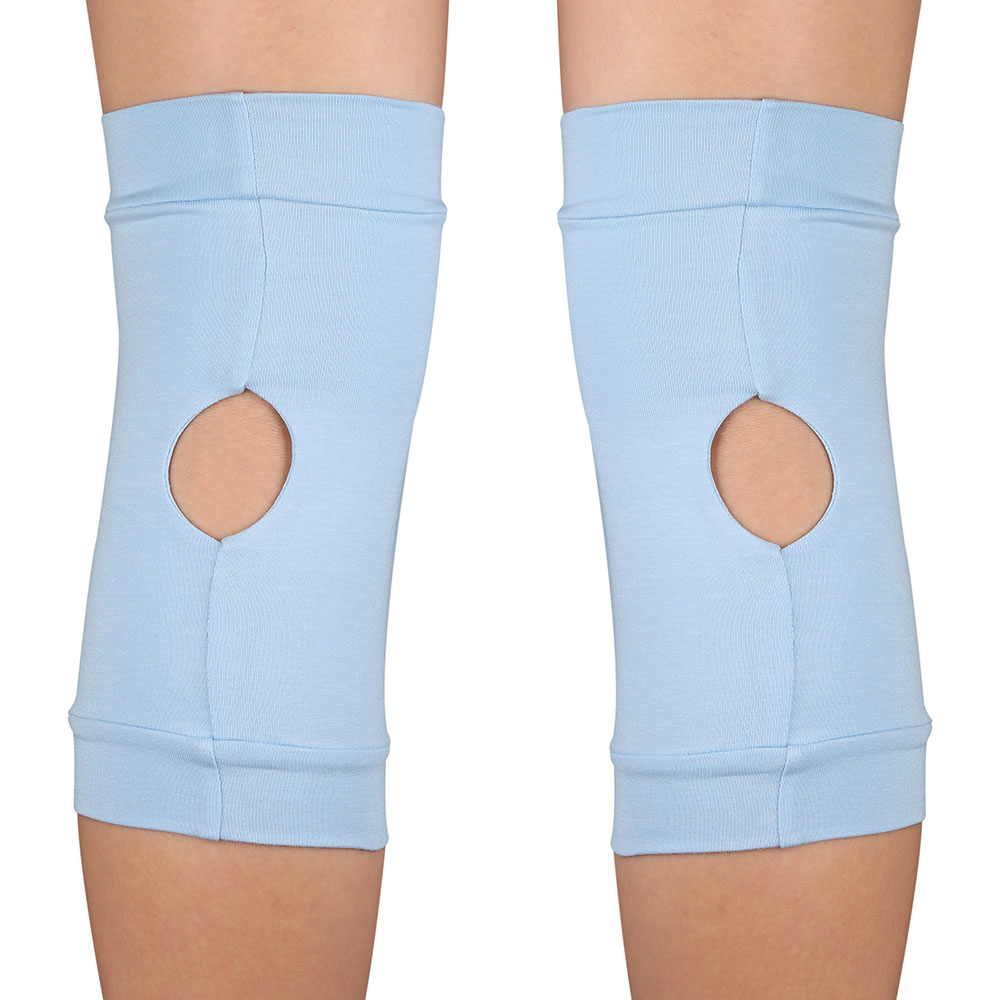 Наколенники для гимнастики и танцев INDIGO, SM-113-BL, р.XS, 3-6лет, хлопок, эластан,ПУ, голуб