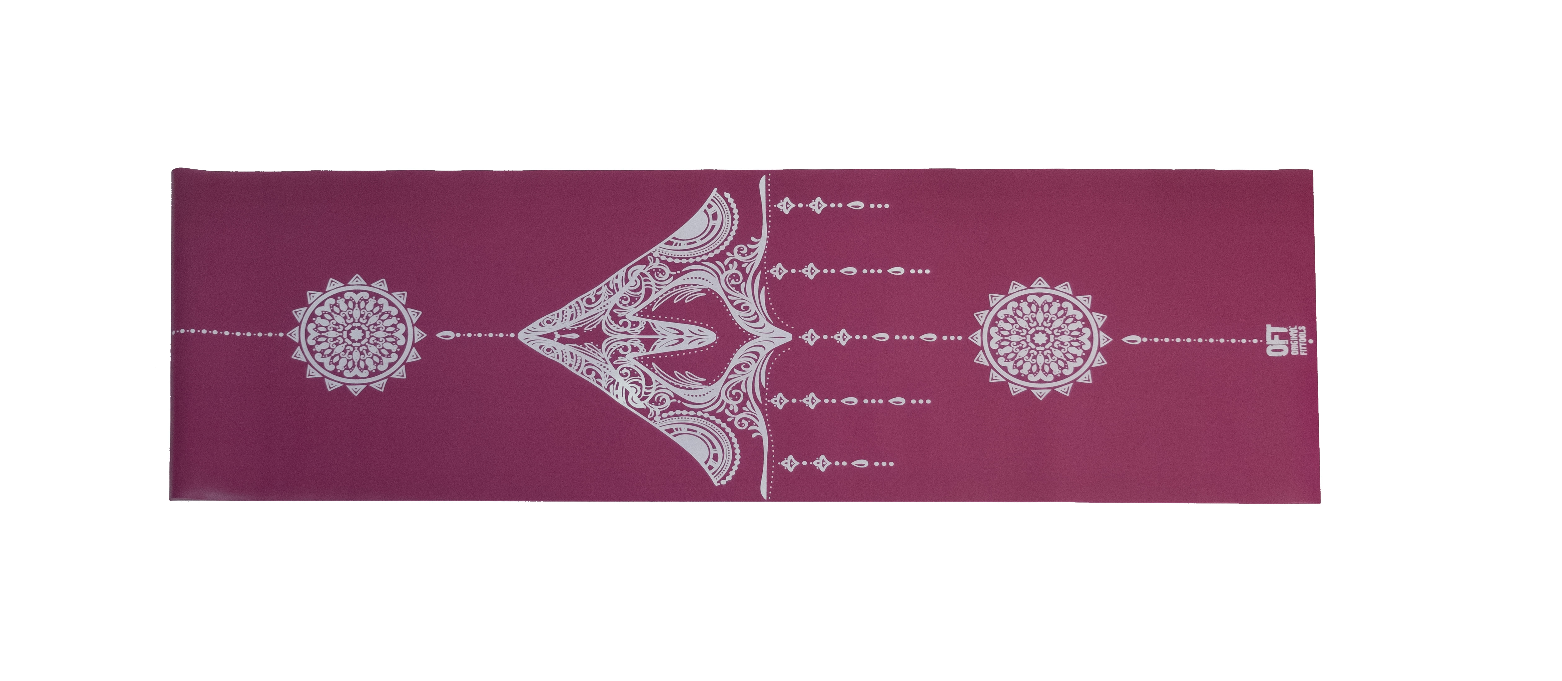 Коврик для йоги 2.5 мм пурпурный в сумке с ремешком