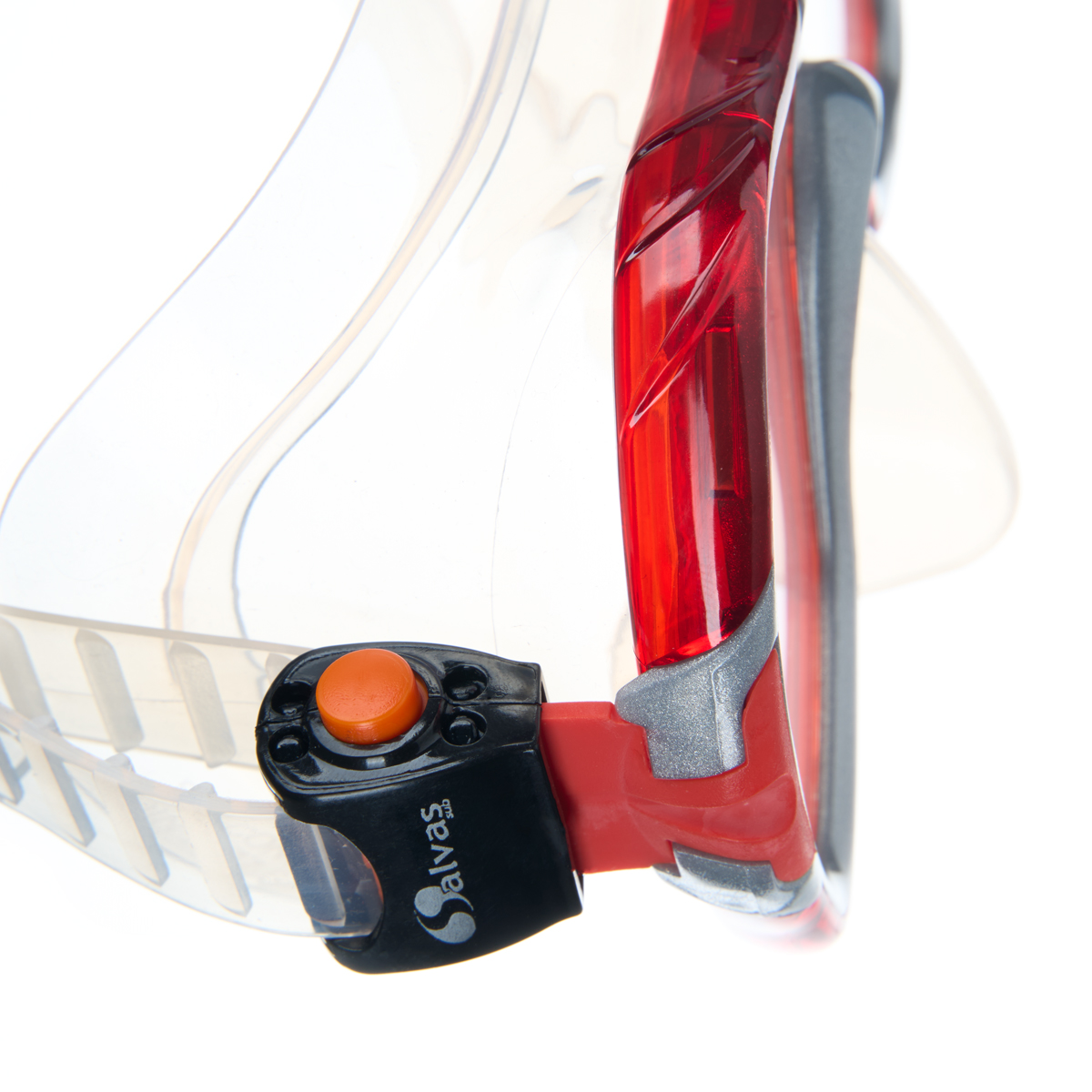 Маска для плав. Salvas Viva Sr Mask, CA535S1RYSTH,закален.стекло, силикон, р.Senior, красный